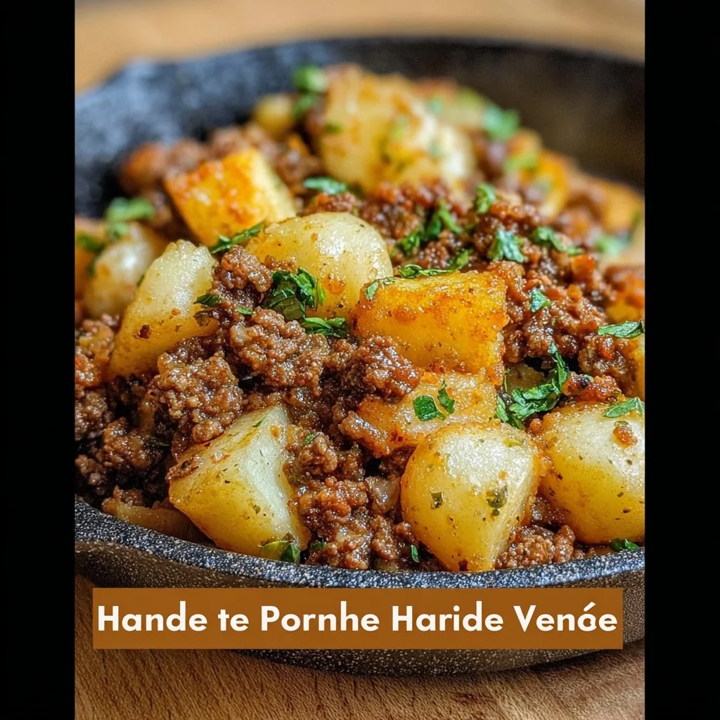 Recette de viande hachée accompagnée de pommes de terre savoureuses