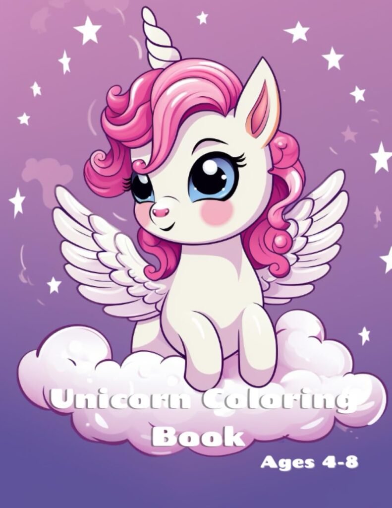 Unicorn Coloring Book: Ages 4-8 - Product cover