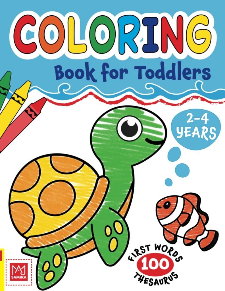 Coloring Book for Toddlers 2-4 years: Cute Animals and Simple Pictures To Learn and Color - Product cover