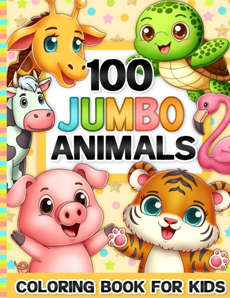 Animals Coloring Book for Kids: For Girls and Boys Ages 4-8 and Toddlers 1-3, 2-4 - Product cover