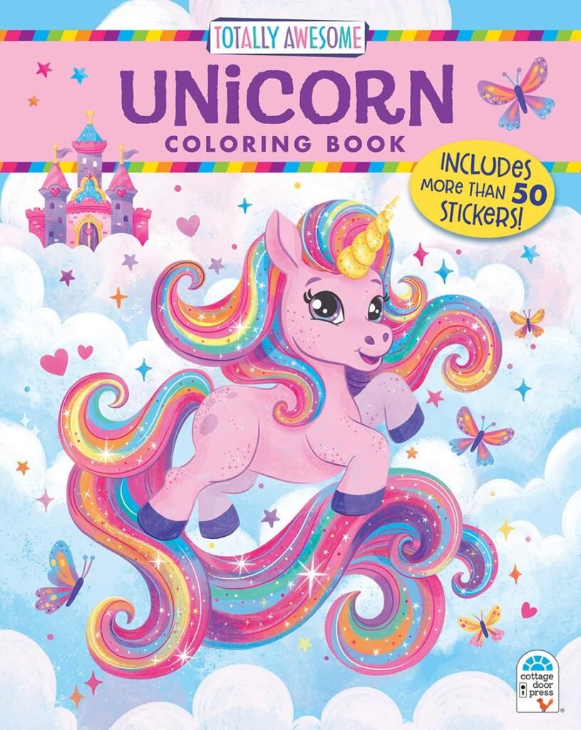 Totally Awesome Unicorn Coloring Book with Stickers - Product cover